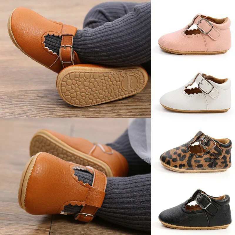 Baby Leather Shoes Spring Autumn Leopard Print First Walkers