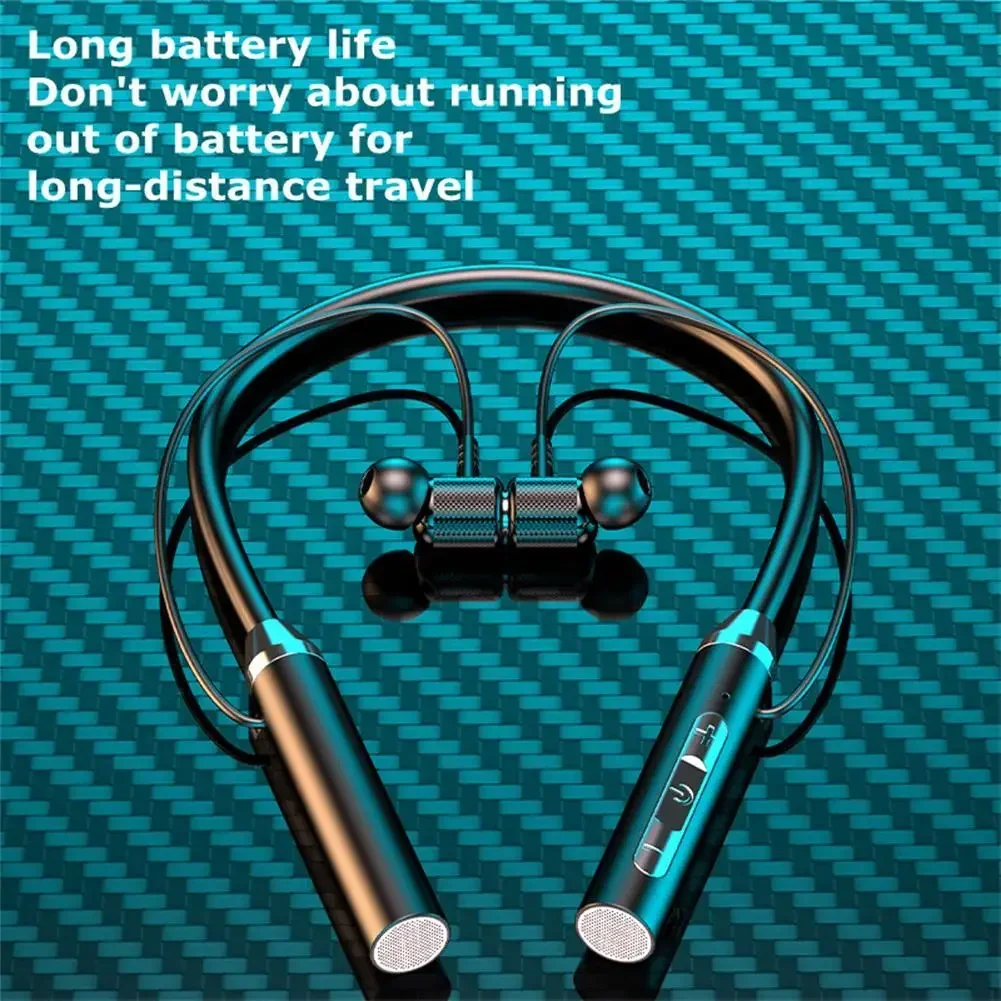 

Microphone 5.2 Headset Hanging Neck Type Stereo Wireless Bluetooth-compatible Noise Reduction Sports Headphones With