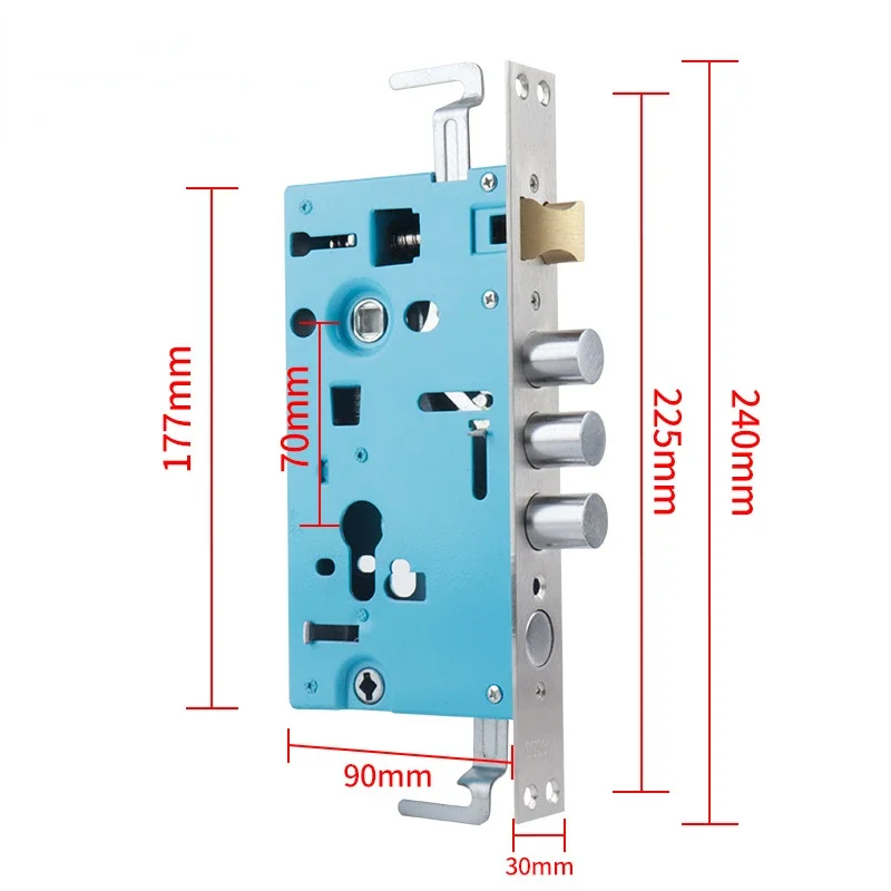 Lock Body Anti-theft Door Household Universal Mechanical Lock Accessories Body 24 * 240/30 * 240
