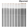 KADS 20Pcs/SET Nail Brush Gel Nail Brush Tilted Head 4 Sizes Available Brushes For Painting Good Quality Gel Brush Nail Brush 1