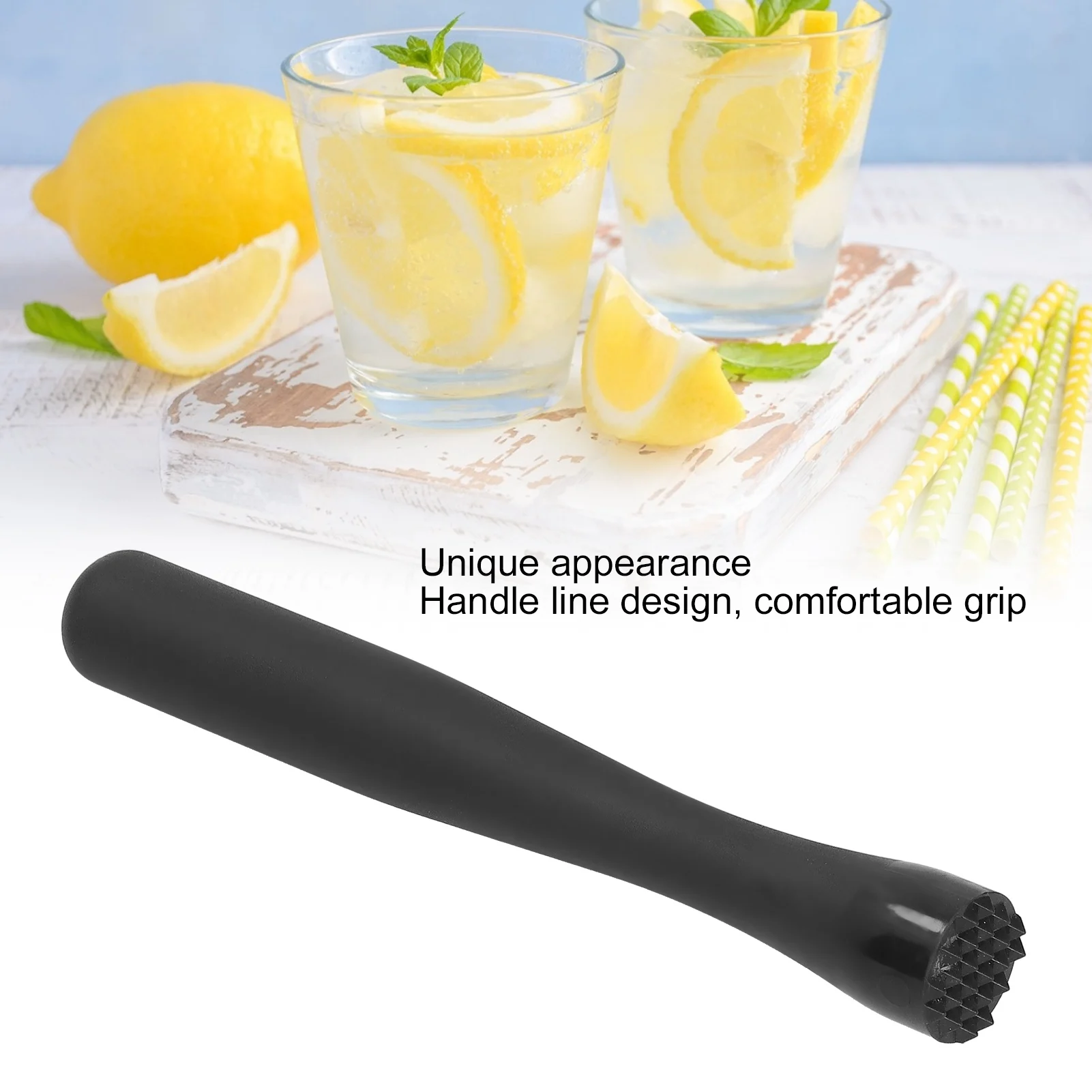 Cocktail Muddler Mixer Black Ice Crushing Rod Mixing Tool DIY Barware Bartending Accessories