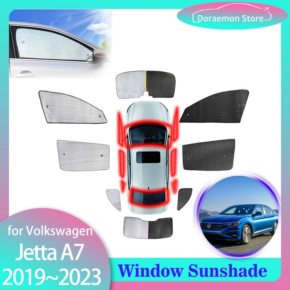 

Солнцезащитные козырьки на задние окна для Volkswagen VW Jetta Vento A7 Mk7 GLI 2019 ~ 2023 2020 2021 2022