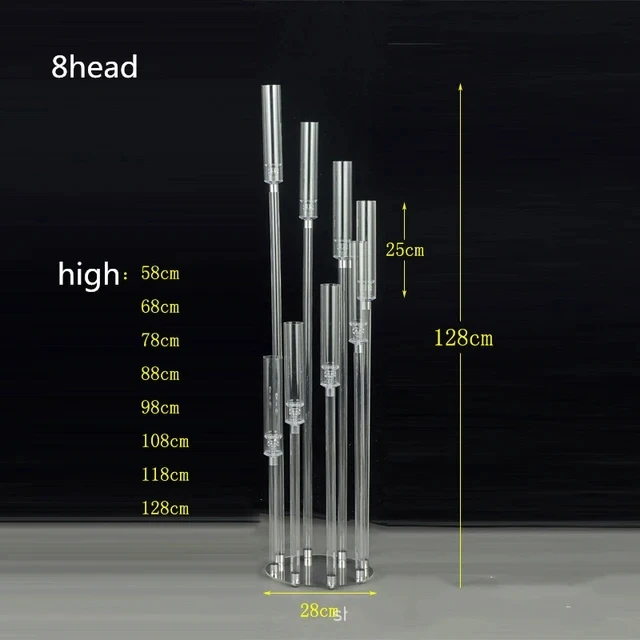 

6pcs Wedding Decoration Centerpiece Candelabra Clear Candle Holder Acrylic Candlesticks for Weddings Event Party