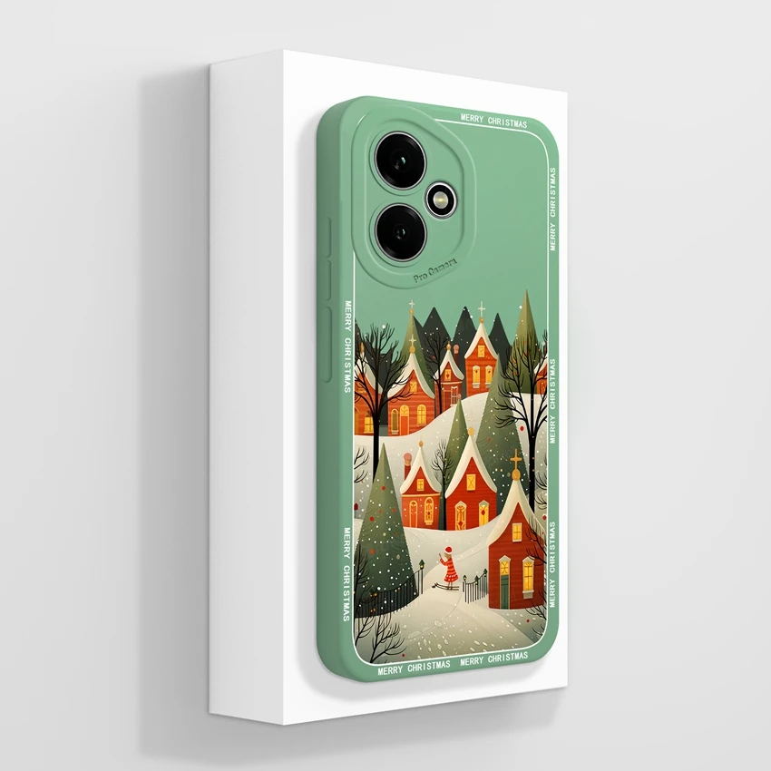 Cute Cat Pattern Soft Silicone Phone Case with Screen Protector - Anti-Slip Shell