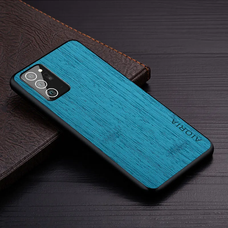 Bamboo Wood Pattern Leather Cover for Note Series Smartphones