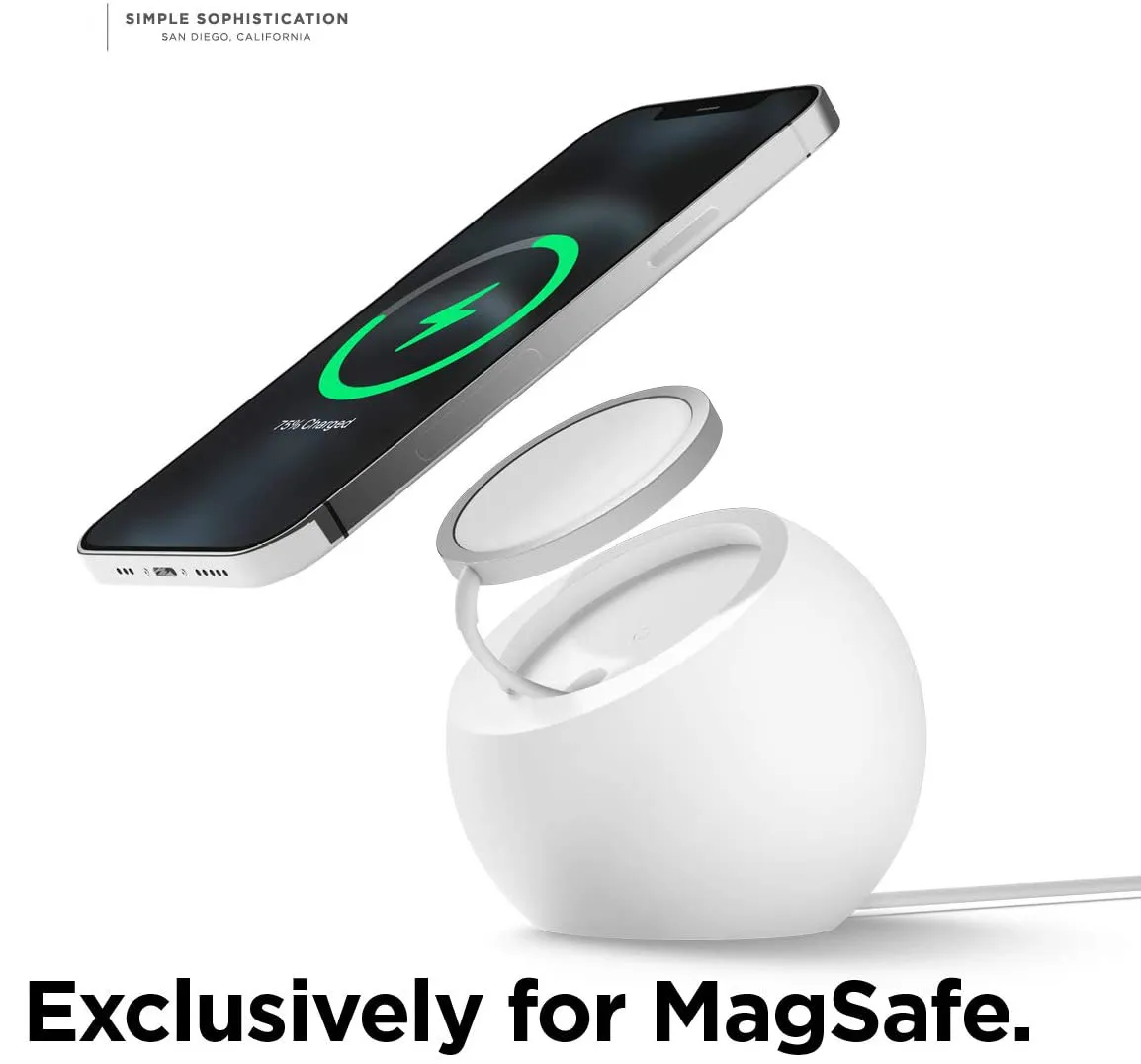 For MagSafe Desk Ball Shape Magnetic Silicone Charging Holder For iPhone 15 Pro Max Magsafe Wireless Charger Dock Station Stand
