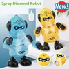 Spray Diamond Robot Multi Function Dance, Atomizing Robots Cool Lighting Electric Dance Robot Toy 1
