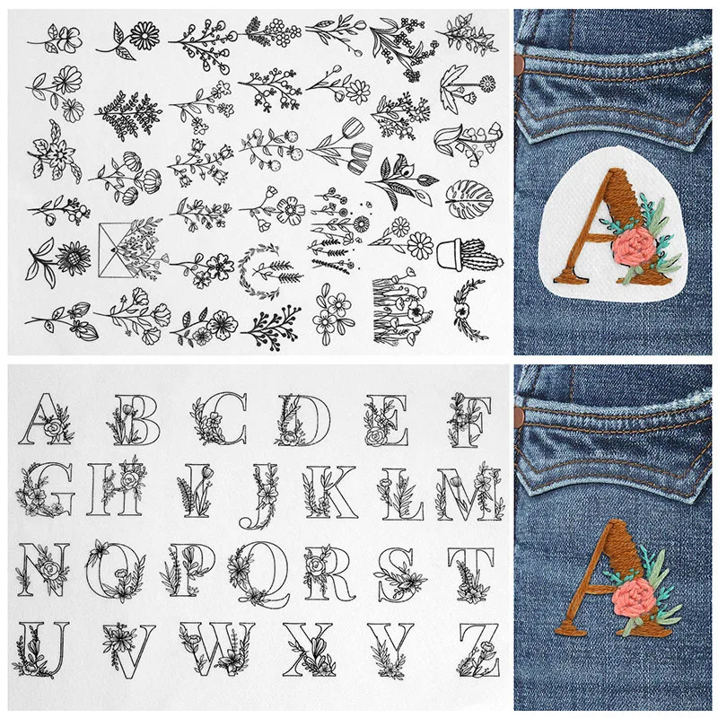 A variety of patterns embroidery cloth stickers hand embroidery DIY material bag hand live water soluble
