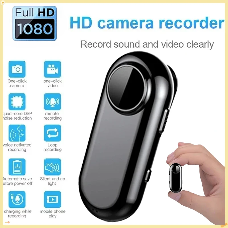 HD 1080P Protable Video Audio Body Action Camera Sport DV Activated Voice Recorder Listenning With Clip BodyCam Mini Camcorder