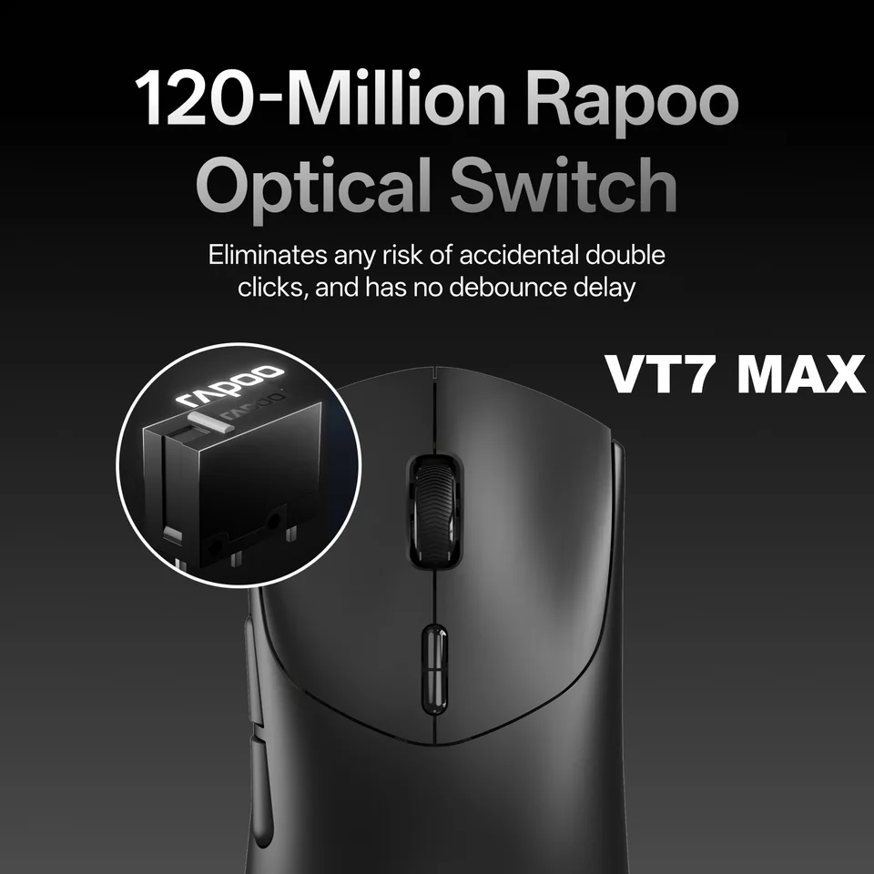 Rapoo VT7 MAX /VT7 ワイヤレスゲーミングマウス 真の8Kワイヤレス
