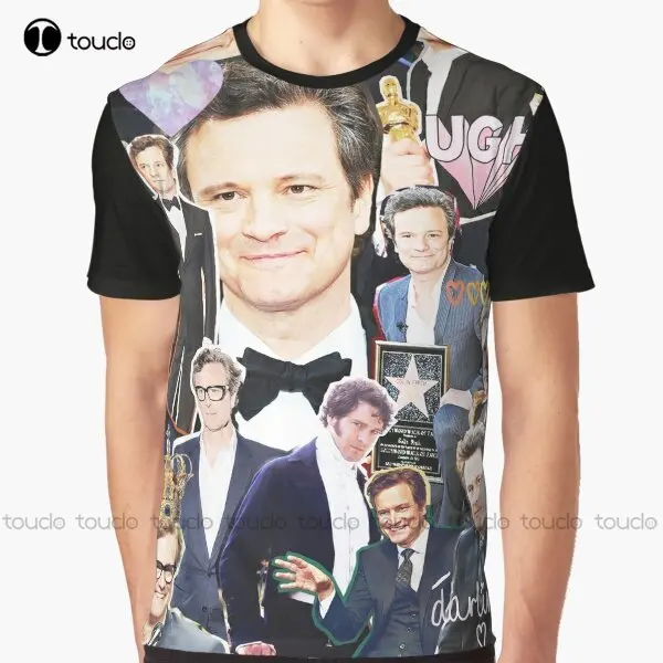 

Colin Firth Collage Graphic T-Shirt Custom Aldult Teen Unisex Digital Printing Tee Shirts Funny Art Streetwear Cartoon Tee