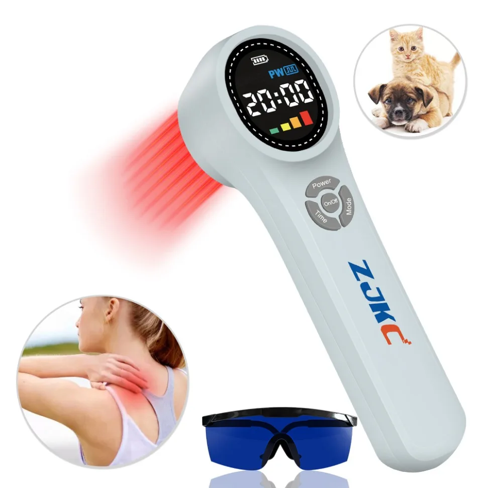 ZJKC 980nm 810nm 660nm LLLT Cold Laser Therapy Device Wound Healing Joint Light Therapy Pain Relief Dogs Cats Pets Physiotherapy 45 45cm dog feeding mats stress relief snuffle mats for cats dogs indoor outdoor use