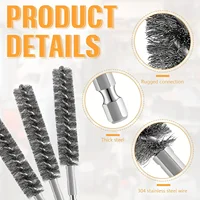 Brosse métallique en acier à tige hexagonale, 5 pièces, pour le nettoyage des perceuses électriques, brosse métallique en acier inoxydable pour le nettoyage des perceuses électriques 4