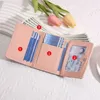 Fashion Cute Bunny Tulip Wallets Rabbit Flower Print Purses Women Pu Leather Short Coin Purse Sweet Card Clip Bag Short Card Bag 3