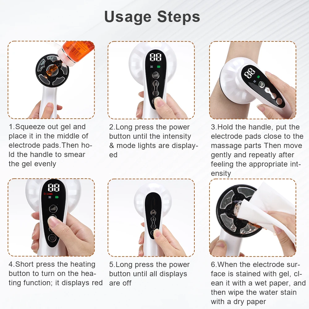 EMS Microcurrent Massager 10 Levels Vibrating Fat Remover Body Massager for Belly Waist Arm Leg Butt Body Sculpting Machine