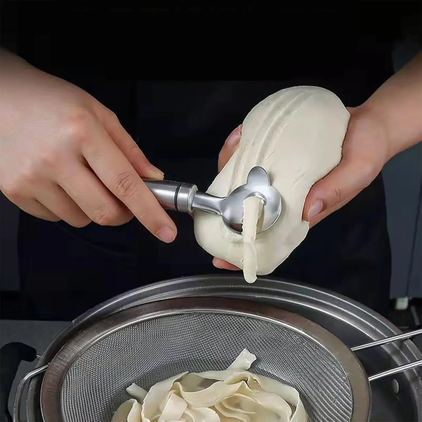 Household Stainless Steel Noodles Dough Cutter Manual Gadget Knife Sliced Wide Cooking Tools Kitchen Gadget Pasta Wide Mouth New