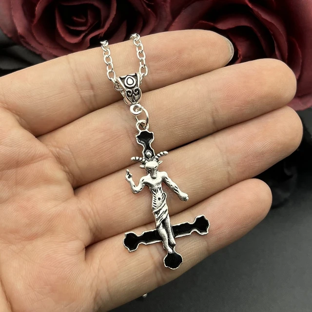 Collana Baphomet In Acciaio Inox - Ciondolo Gotico Satanico Per Uomo E Donna - Foto 12