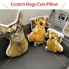 Customized 3D Pet Dog Cat Pillow,Custom Dogs Cats Animal Shape Pillows,Personalized Animals Face Head Photo Portrait Pillow 5