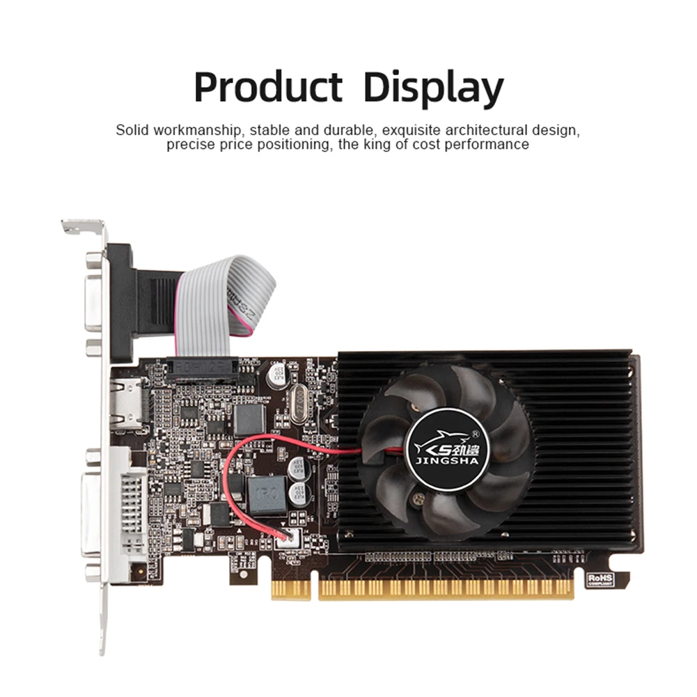 Scheda Video Pc GOWENIC GT610 - Scheda Grafica Discreta Da 1 GB, 64 Bit Con Porta HDMI VGA DVI, PCI Express X16 2.0, Raffreddamento Rapido Per PC Desktop Rtx 5070