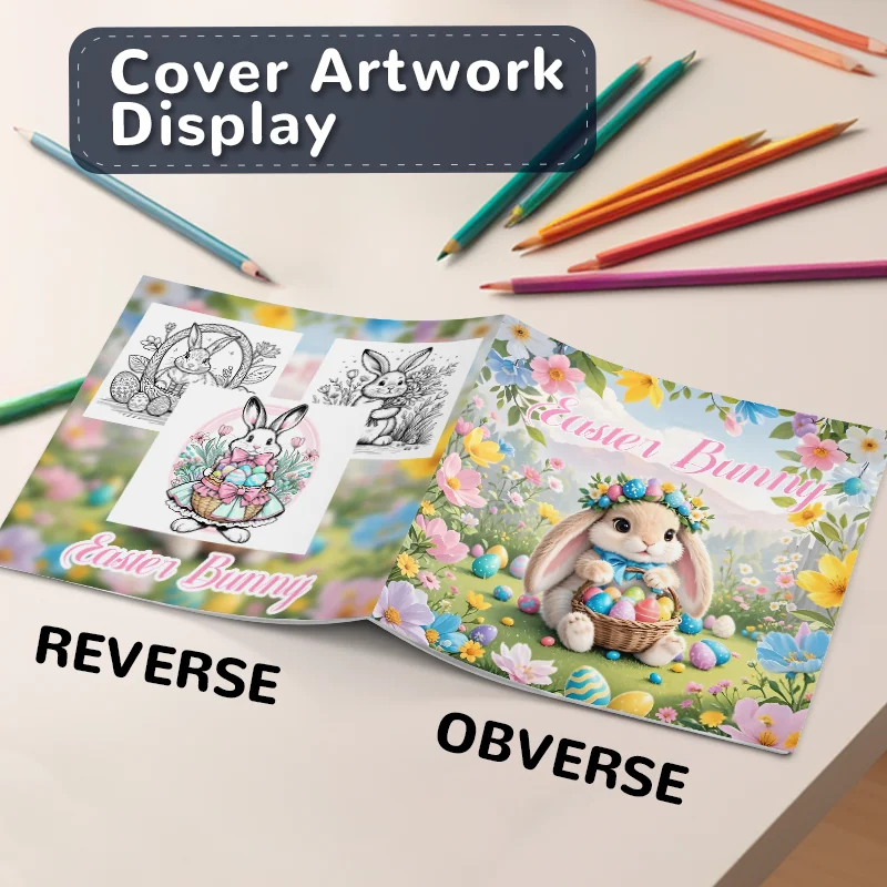 Adult Picture Book: Enchanting Easter Bunny Coloring Book with Dreamy Scenes for Relaxation and Creativity 6