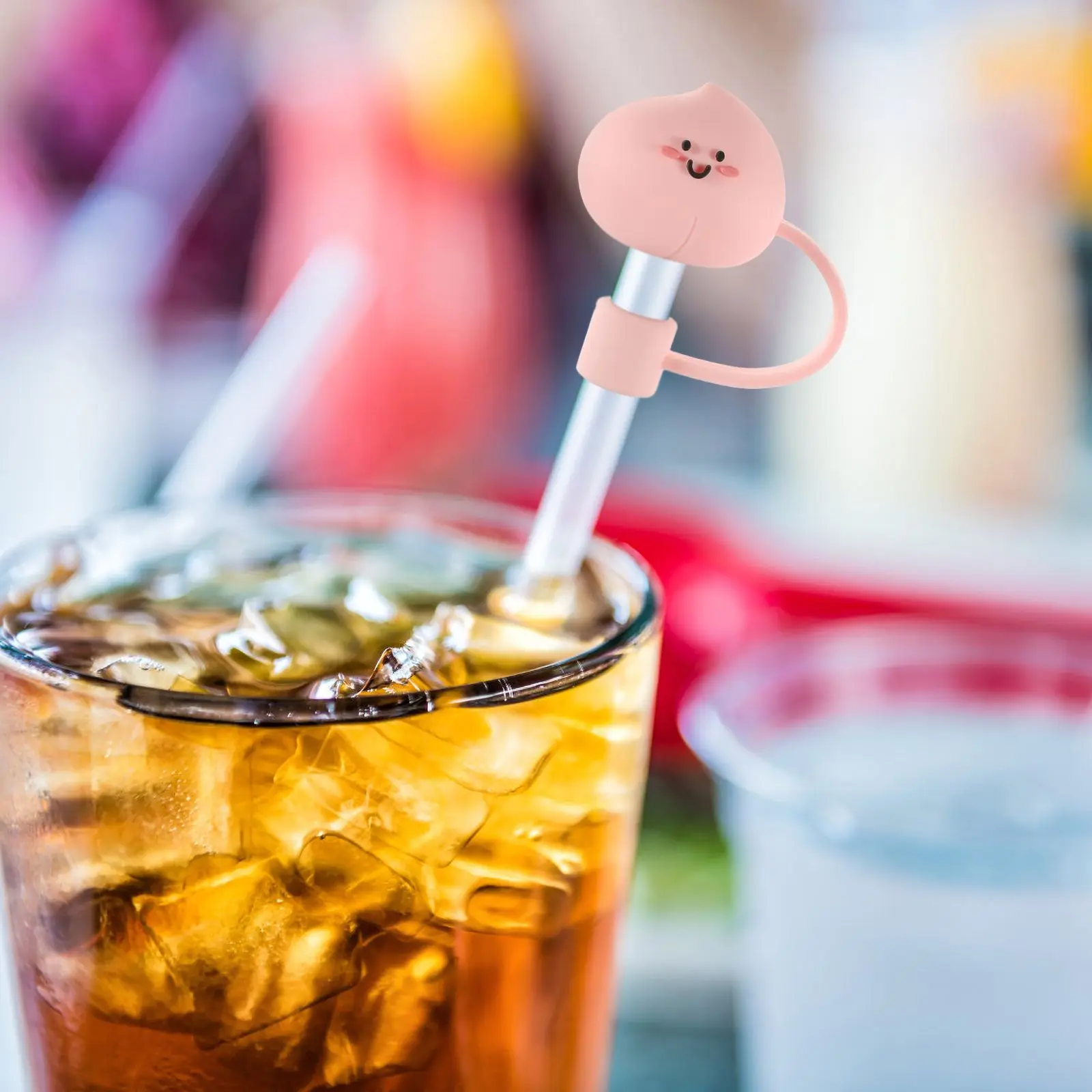 8 Pcs Can Straw Plug Dust Straws Covers Stopper Pink Silica for Tumblers