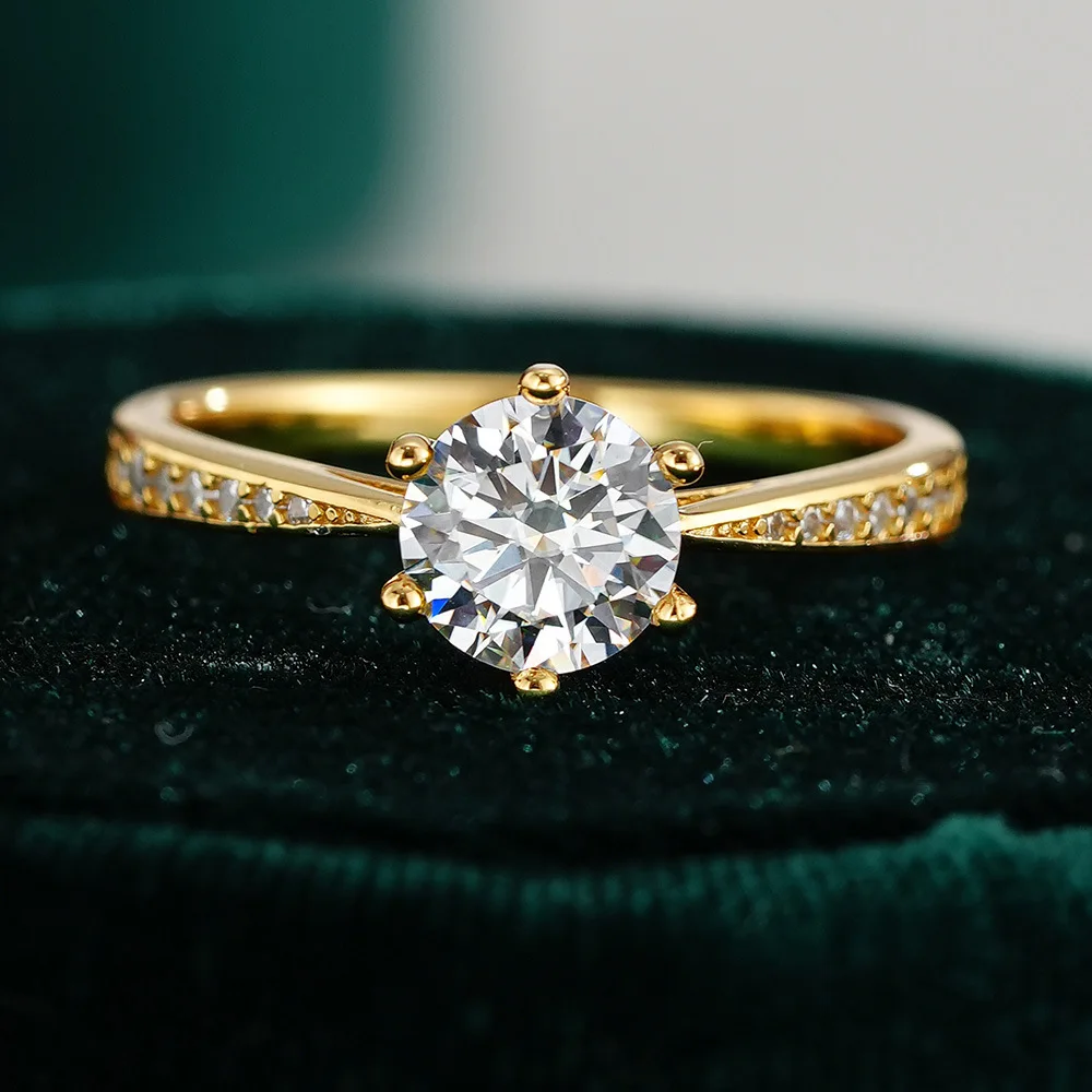 Moissanite Gold Ring - LevarJewelz