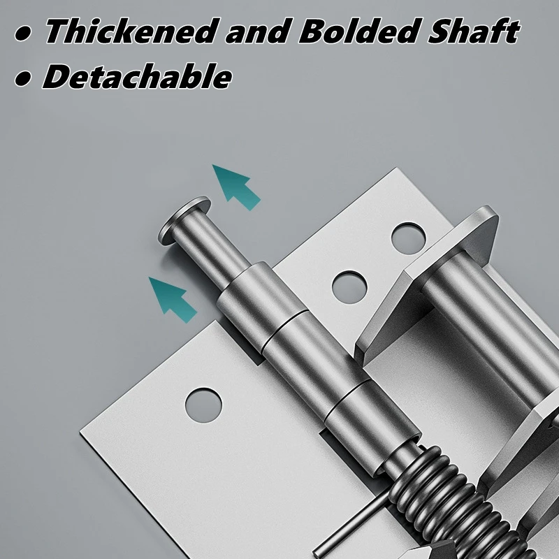 Multifunctional 3 In 1 Heavy Duty Automatic Door Closer,Self Closing Invisible Doors Spring Hinges,90° Positioning Door Stopper