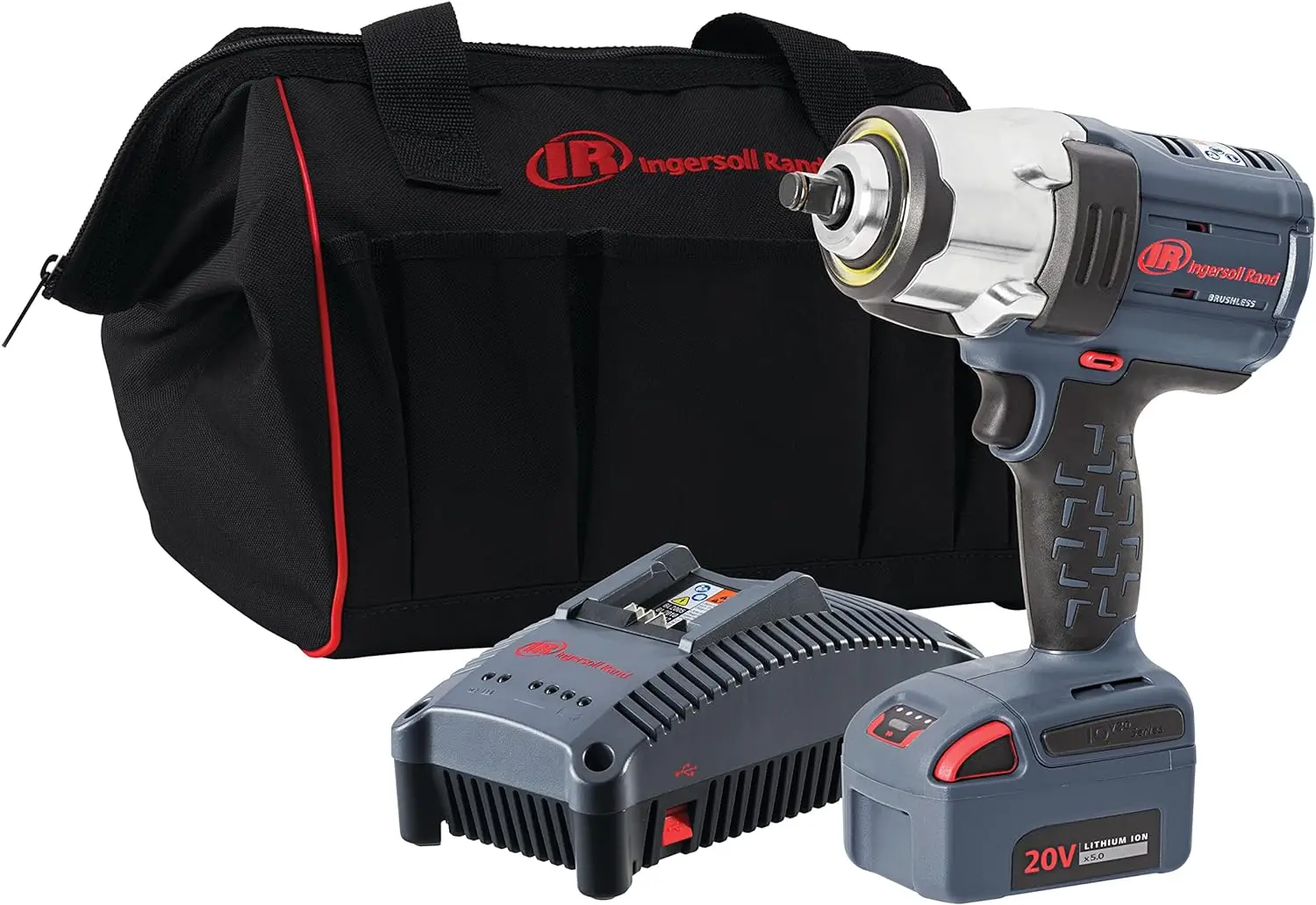 

Беспроводной ударный гайковерт Ingersoll Rand W7152-K12 1/2 дюйма и 1 комплект батарей, 4 режима мощности, бесщеточный двигатель, гайковерт 1500 фута/фунта