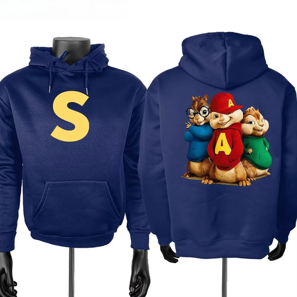 Alvin und die Chipmunks 2025, modisch, Unisex, lässig, Sportbekleidung, Herren-Kapuzenpullover, Alvin Chipmunk, Halloween-Kostüm, Damen-Pullover-Oberteile – Detail 16