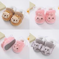 Newborn Winter Baby Boots Shoes Cute Cartoon Boy Girl Toddler Plush Snow Booties Warm Infant Crib Shoes First Walkers 4