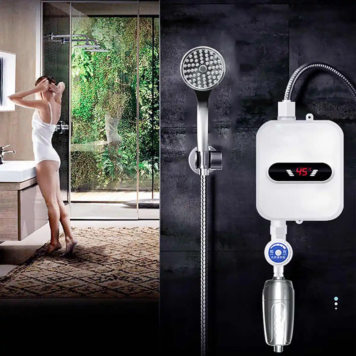 Water Heater Shower Instant Electric Water Electric Water Heater 3500w  Digital Display For Bathroom - Electric Water Heaters - AliExpress