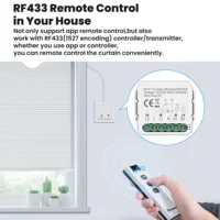 GIRIER Tuya Smart ZigBee/Wi-Fi RF433 Curtain Switch Module for Electric Roller Shutter Blind Motor 1/2CH Works Alexa Hey Google - Image 5