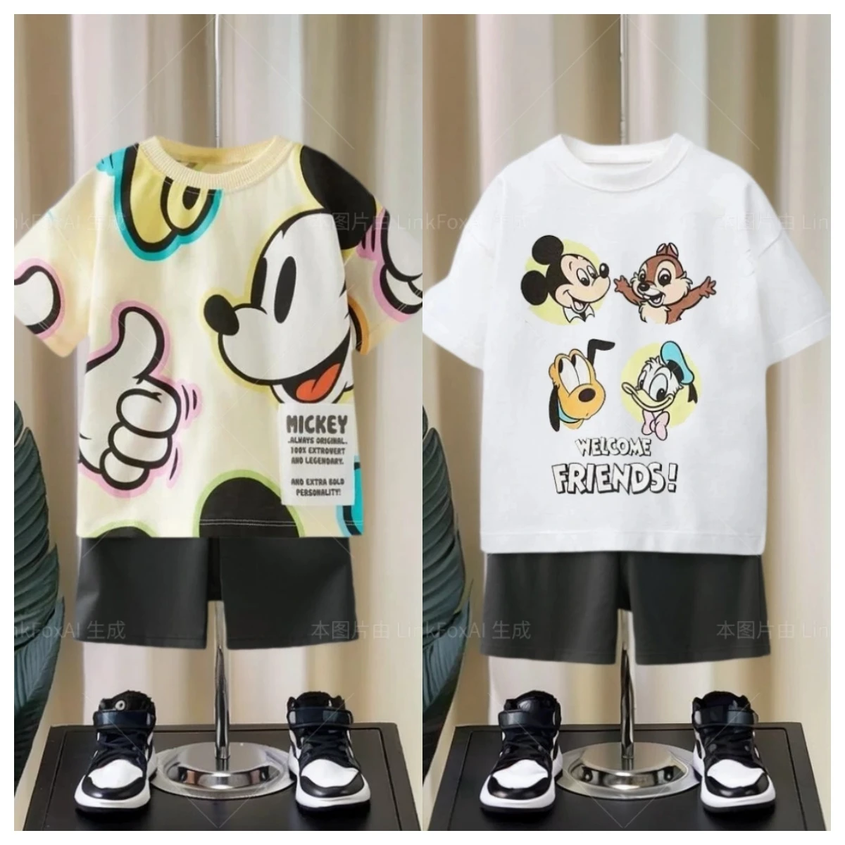 Boys' Set Summer Short Sleeved Casual T-shirt+shorts Set 2-piece Clothing For Children Infants And Young Children Boys' Set