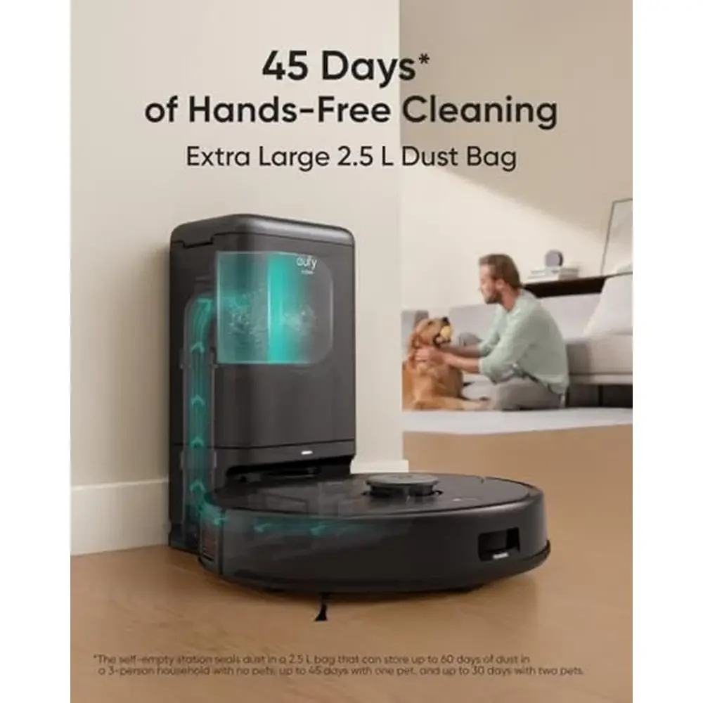X8 Pro Robot Vacuum Self-Empty Station Twin-Turbine 4,000 Pa Suction Hands-Free Cleaning iPath Laser Pet Hair Deep Clean AI Map 3