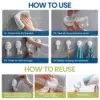 TAILI Suction Cup Hooks 4pcs Heavy Duty Towel Hanger Easy to Install Shower Hanger for Bathroom Kitchen Hotel No Drilling Hooks 5