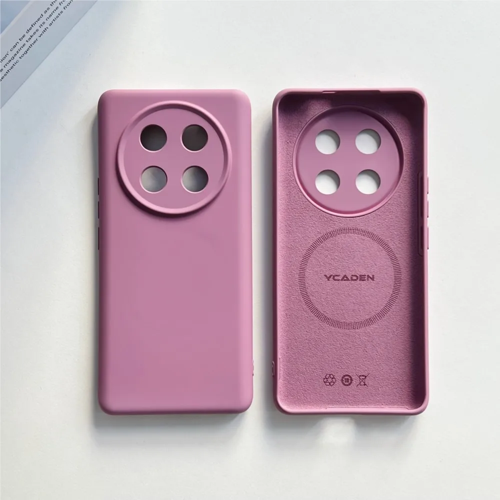 Liquid Silicone MagSafe-Compatible Magnetic Case - Solid Color Cover for Huawei Honor & Nova Series
