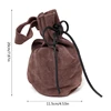 Medieval Belt Suedes Drawstring Bag Portable Purse Vintage Costume F2TC 6