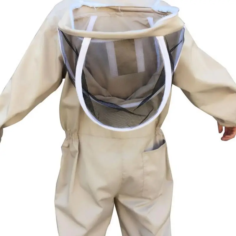 Full Body Beekeeping Professional Ventilated Bee Keeping Suit With Leather Glove Beeproof Protective Clothing Farm Safety Outfit