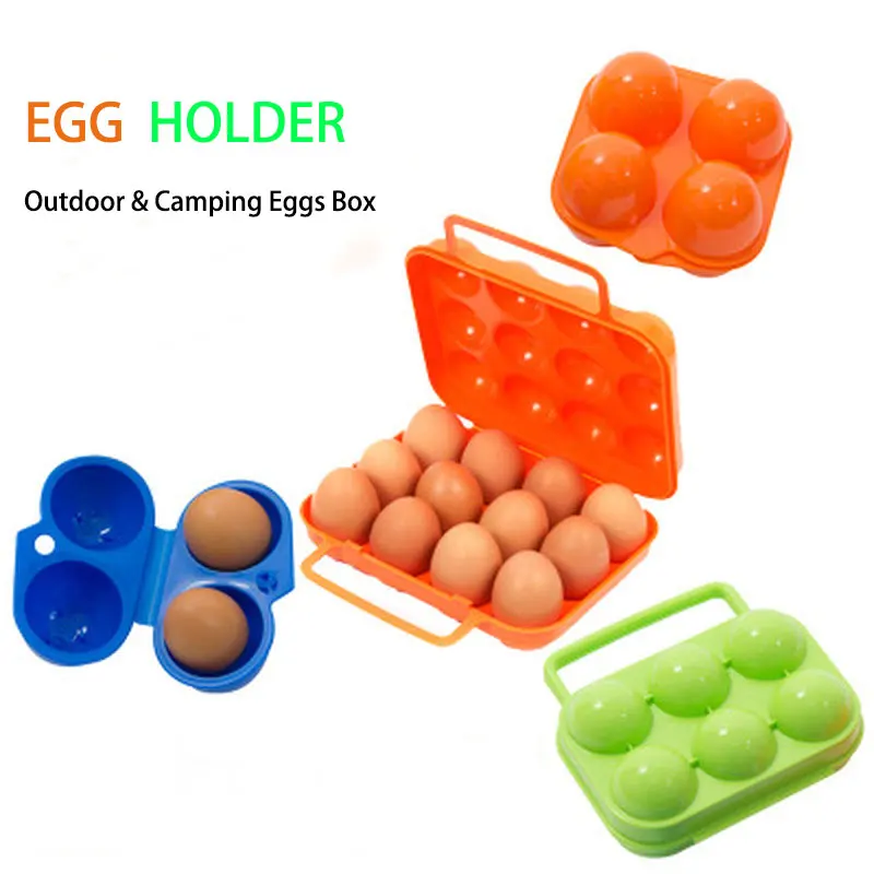 2/4/6/12/15 Grid Egg Storage Box Portable Egg Holder Container for