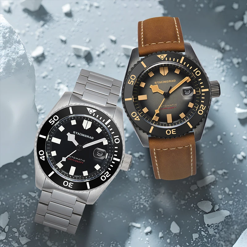 Stalingrad 44mm Men's Mechanical Watches Miyota8215 Automatic Ceramic Bezel Sapphire Crystal Waterproof 100m Watches For Man 3