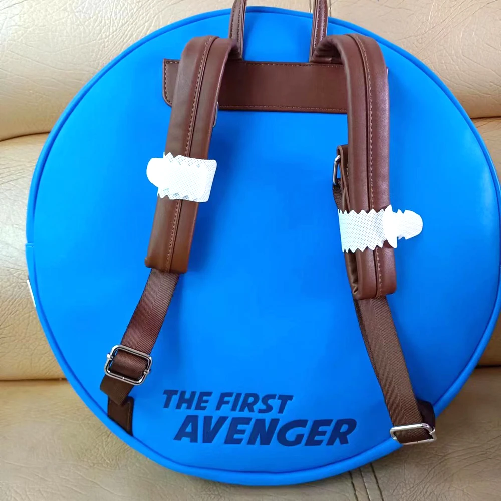 MINISO Original Disney Captain America Pu Leather Women's Backpack Cosplay Leisure Travel Bag Big Size Children's Schoolbag 4
