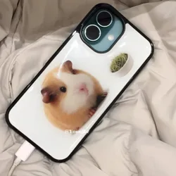 Kawaii Cartoon Guinea Pig Heart Phone Case - Creative Korean Ins Style - iPhone 15 Plus (H - KZ37)