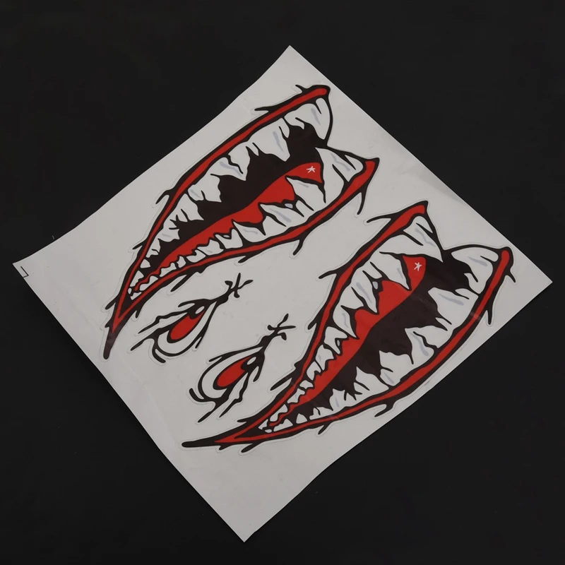 Adesivo Vinile Bocca Squalo Per Kayak, Auto, Barca - Decorazione Divertente Impermeabile Fai Da Te