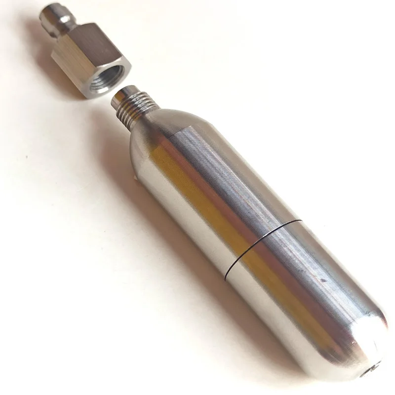 Beer Inflation Adapter Mini Co2 Cartridge Refillable Cartridges 3/8-24 UNF Thread Homebrewing Coffee Soda Juice Drinks