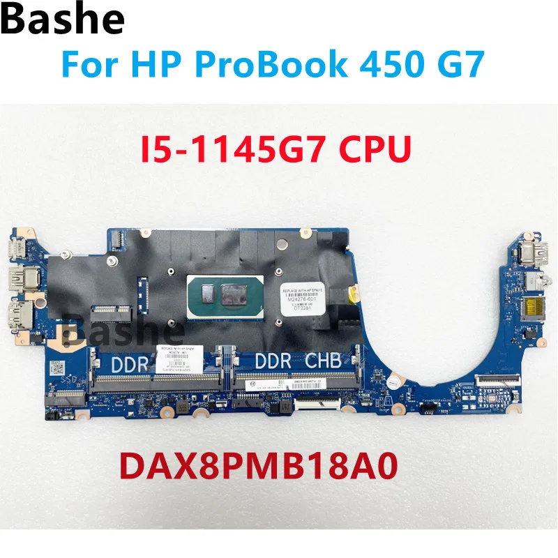 

M24276-601 For HP ProBook 450 G7 Laptop Motherboard DAX8PMB18A0 i7-1165G7 100% Working