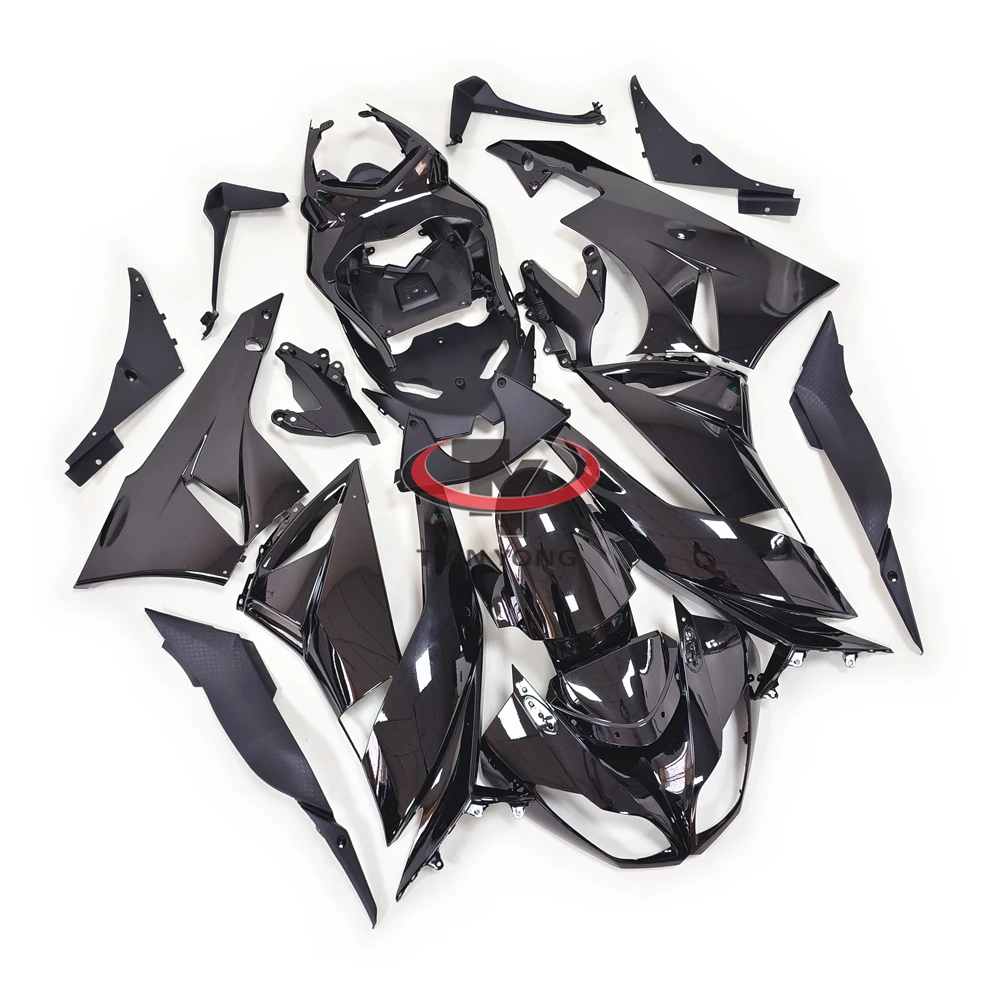

For Kawasaki ZX6R 2009 2010 2011 2012 Customize ZX 6R 636 Bodywork Injection All shiny black Motorcycle Full Fairing Kit Cowling
