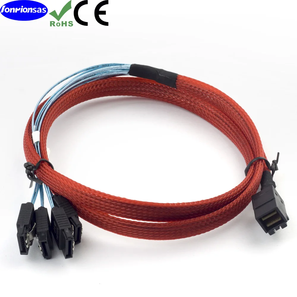 �̴� SAS HD SFF-8643 TO 4 SATA 7 �� �� ���� �÷� ���̺�