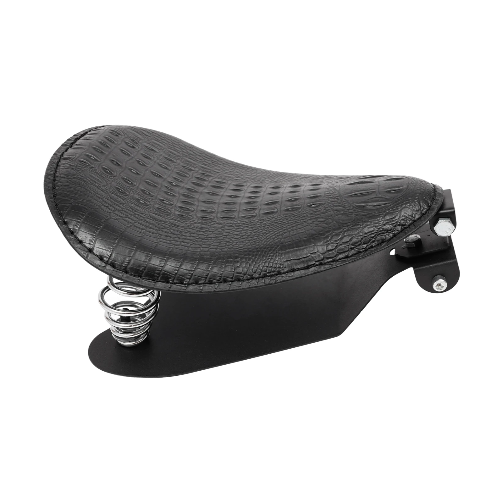 Hochwertiges Motorrad-Sitzkissen mit Krokodilmuster und stoßdämpfender Federbasis – universelle Passform für mehr Komfort (schwarz) – Detail 10