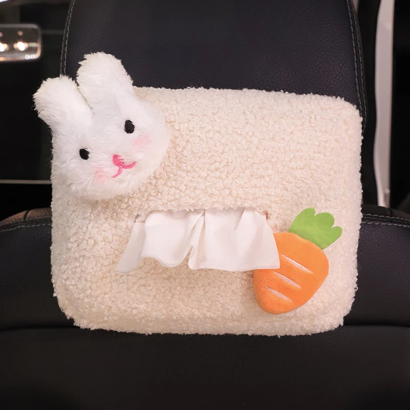 Eighosee Boîte à Mouchoirs à Rabat En Forme D'animal De Dessin Animé, Boîte à Lingettes Humides, Sac à Suspendre Pour Voiture, Support à Mouchoirs, Boîte De Rangement à Suspendre D