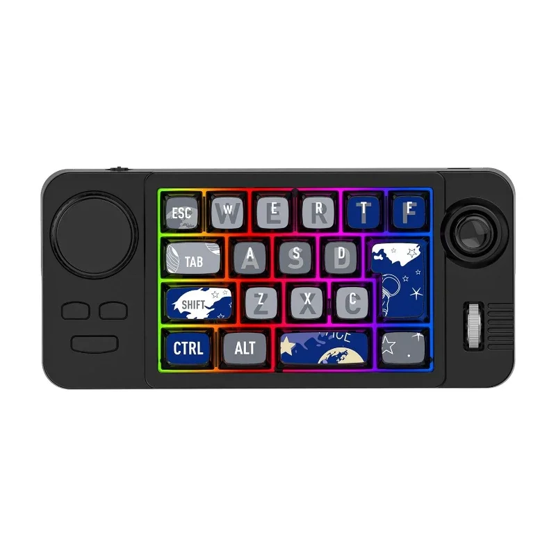Wireless 19-key RGB mechanical gaming keyboard Dual scroll macro ...